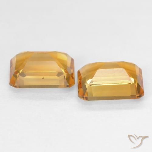 Citrine Gemstones in 8 x 6 mm (calibrated) Size for Sale, Citrine Stones in Orange-Gold Color