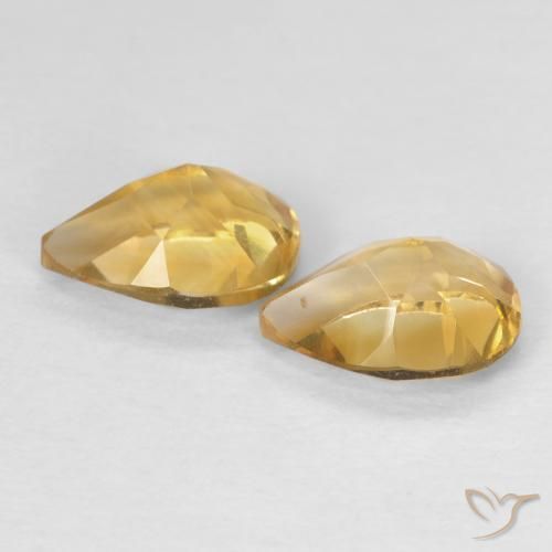 Citrine Gemstones in 7.1 x 6 mm Size for Sale, Citrine Stones in Golden Color