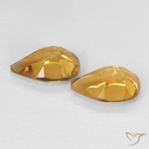 Citrine Gemstones in 7 x 5 mm (calibrated) Size for Sale, Citrine Stones in Orange-Gold Color