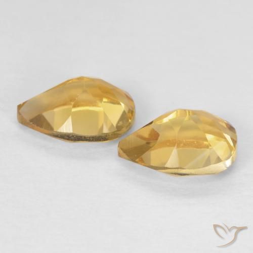 Citrine Gemstones in 7 x 5 mm (calibrated) Size for Sale, Citrine Stones in Golden Color