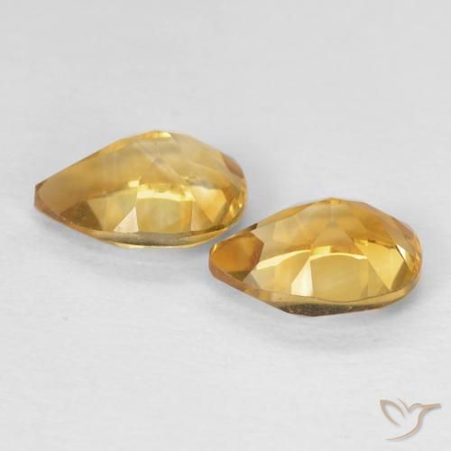 Citrine Gemstones in 7 x 5 mm (calibrated) Size for Sale, Citrine Stones in Golden Color