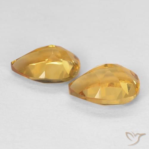 Citrine Gemstones in 7 x 5 mm (calibrated) Size for Sale, Citrine Stones in Orange-Gold Color