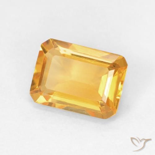 1.48 ct Golden Citrine Stone, Natural Citrine in Octagon Step Cut Shape for Sale