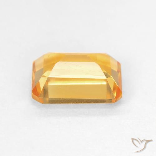 Citrine Gemstone in 8 x 6 mm (calibrated) Size for Sale, Citrine Stone in Medium Light Orange-Gold Color
