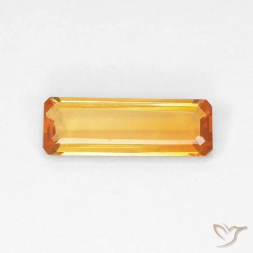 1.06ct Natural Dark Orange-Gold Citrine, Emerald Cut, VVS-VS