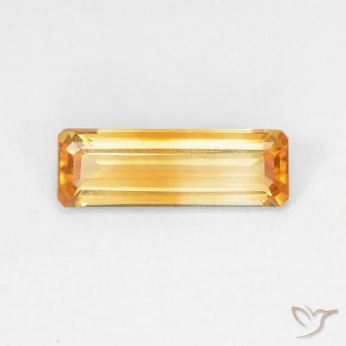 1.32 ct Golden Citrine Gemstone, Citrine Gem in Octagon Step Cut Shape for Sale.