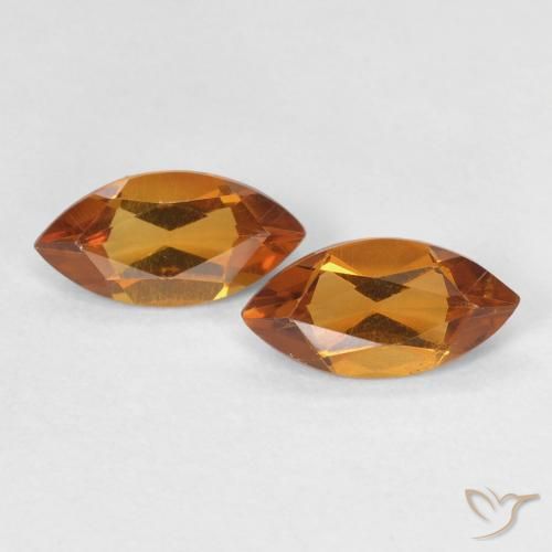 0.93 ct Orange Citrine, 8.2 x 4.1 mm Marquise Cut From Brazil, Photo A