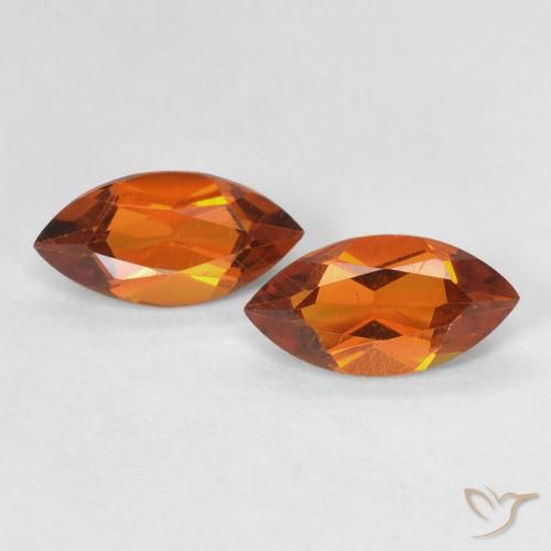 1.02 ct Orange Citrine, 8.1 x 4.2 mm Marquise Cut From Brazil, Photo A