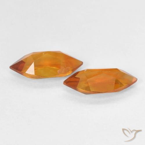 Citrine Gemstones in 8.2 x 4.2 mm Size for Sale, Citrine Stones in Orange Brown Color