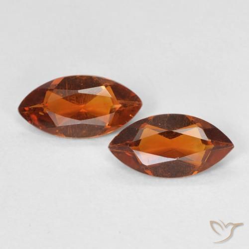 0.88 ct Orange Citrine, 8 x 4.1 mm Marquise Cut From Brazil, Photo A