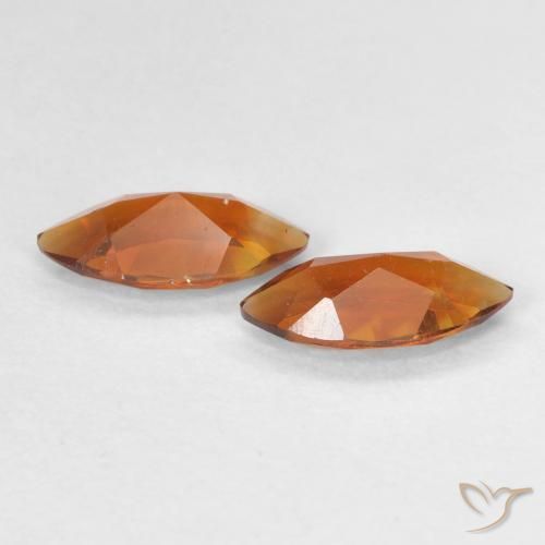 Citrine Gemstones in 8 x 4 mm (calibrated) Size for Sale, Citrine Stones in Amber Orange Color