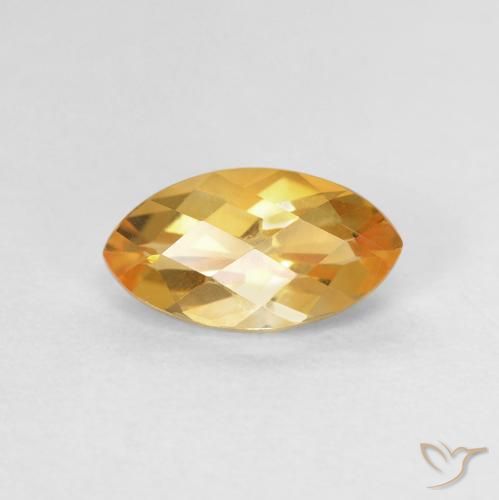 1.04ct Natural Golden Orange Citrine, Marquise, VVS-VS
