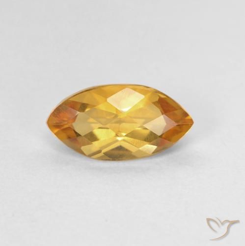 0.95ct Natural Orange-Gold Citrine, Marquise, VVS-VS