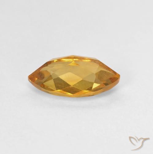 Citrine Gemstone in 9.2 x 4.8 mm Size for Sale, Citrine Stone in Orange-Gold Color