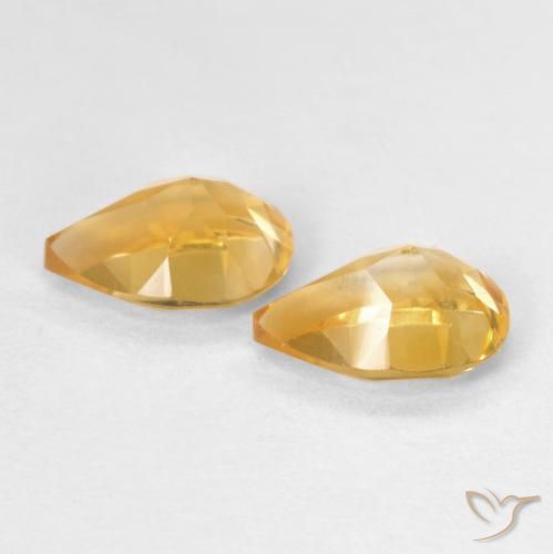 Citrine Gemstones in 7 x 5 mm (calibrated) Size for Sale, Citrine Stones in Orange-Gold Color