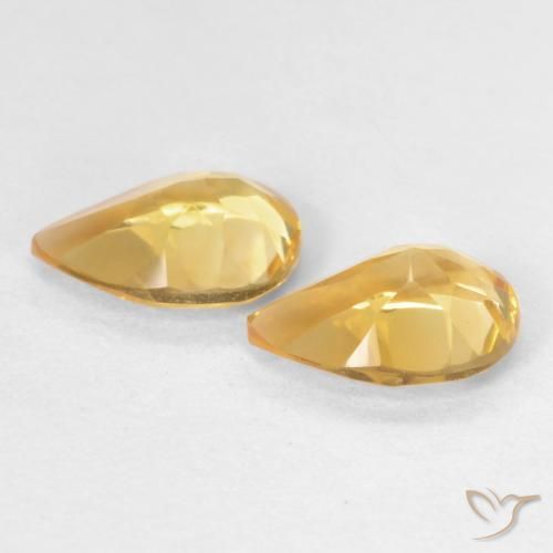 Citrine Gemstones in 7 x 5 mm (calibrated) Size for Sale, Citrine Stones in Orange-Gold Color