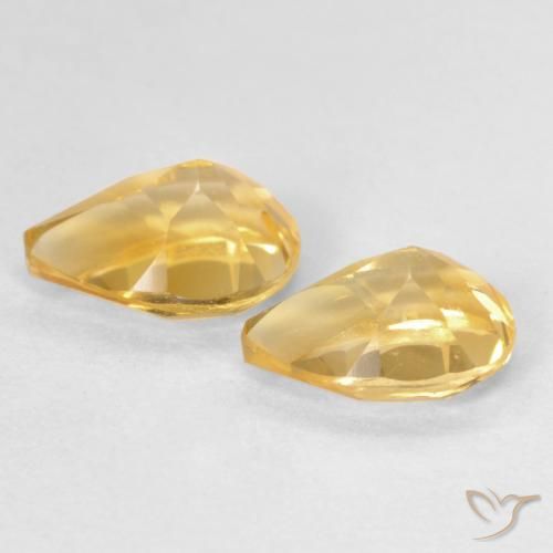 Citrine Gemstones in 7 x 5 mm (calibrated) Size for Sale, Citrine Stones in Gold Color