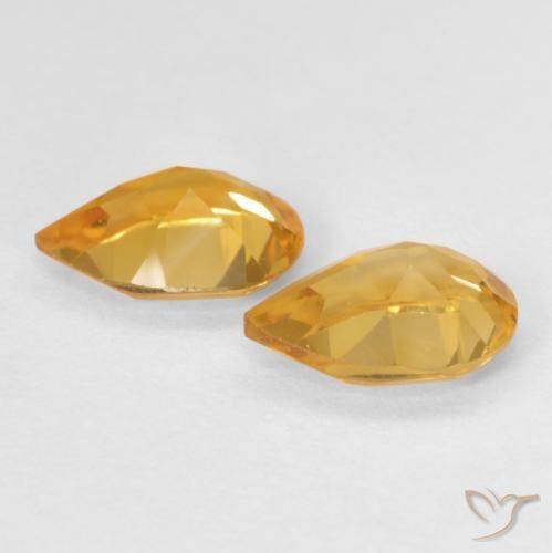 Citrine Gemstones in 7 x 5 mm (calibrated) Size for Sale, Citrine Stones in Orange-Gold Color