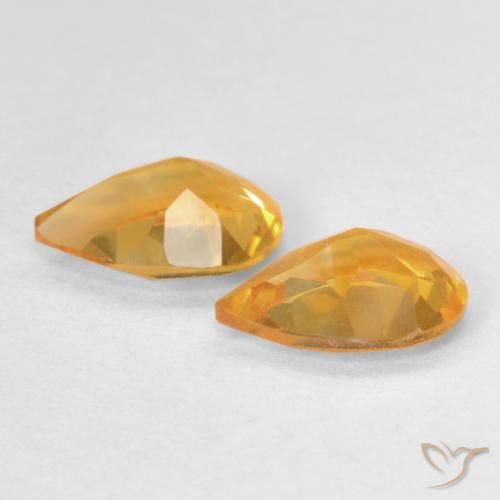 Citrine Gemstones in 7 x 5 mm (calibrated) Size for Sale, Citrine Stones in Orange-Gold Color
