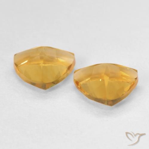 Citrine Gemstones in 6 x 6 mm (calibrated) Size for Sale, Citrine Stones in Orange-Gold Color