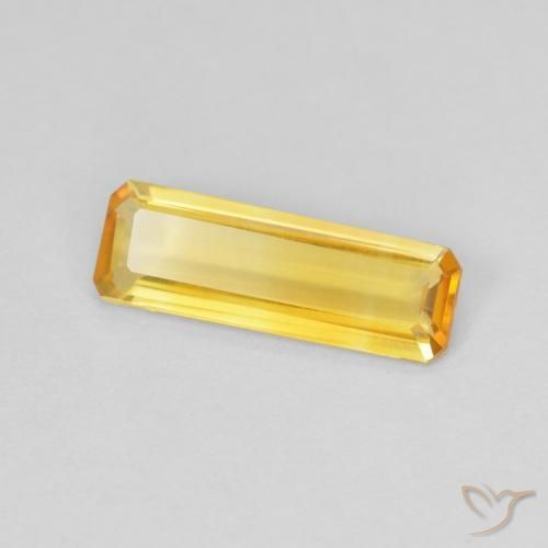 0.94 ct Golden Citrine Stone, Natural Citrine in Octagon Step Cut Shape for Sale