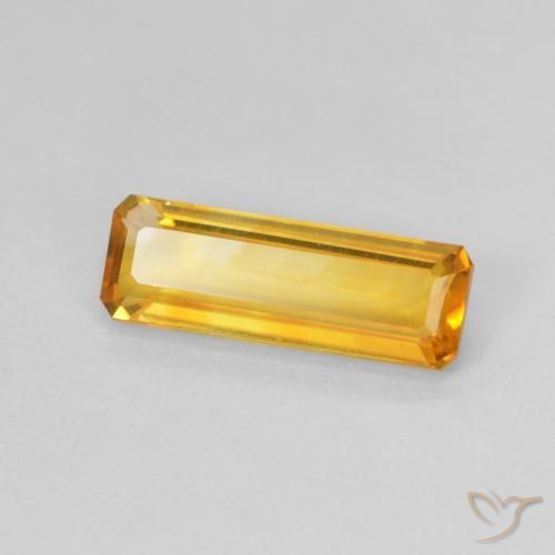 1.48 ct Golden Citrine Stone, Natural Citrine in Octagon Step Cut Shape for Sale
