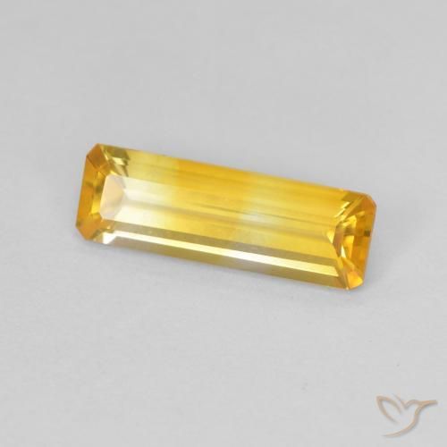 1.24 ct Golden Citrine Stone, Natural Citrine in Octagon Step Cut Shape for Sale