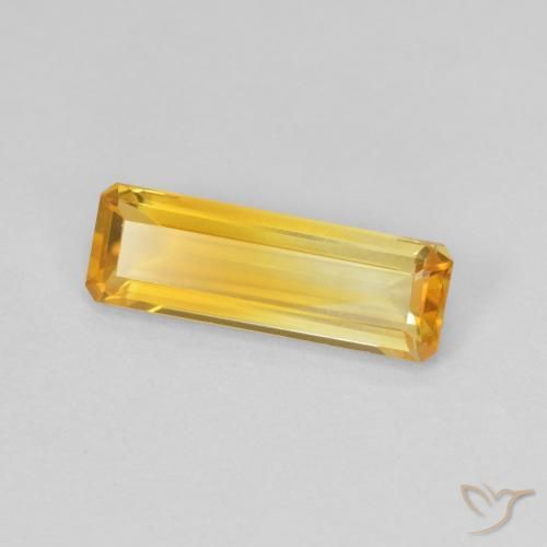 1.26 ct Golden Citrine Stone, Natural Citrine in Octagon Step Cut Shape for Sale
