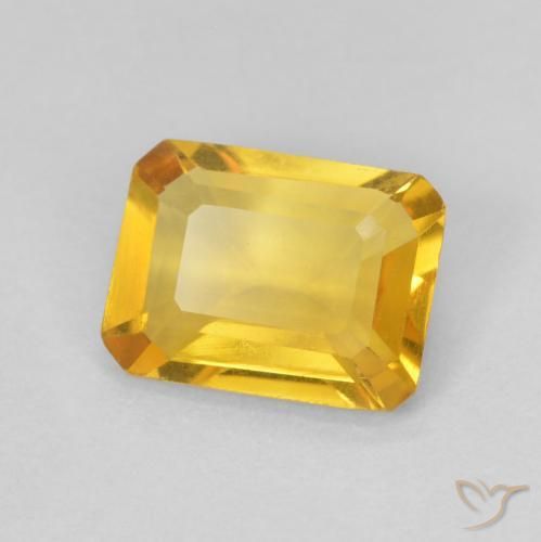 1.18 ct Golden Citrine Stone, Natural Citrine in Octagon Step Cut Shape for Sale