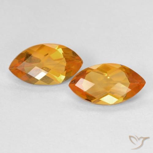 1.77ctw Natural Medium Orange Citrine, Marquise, VS