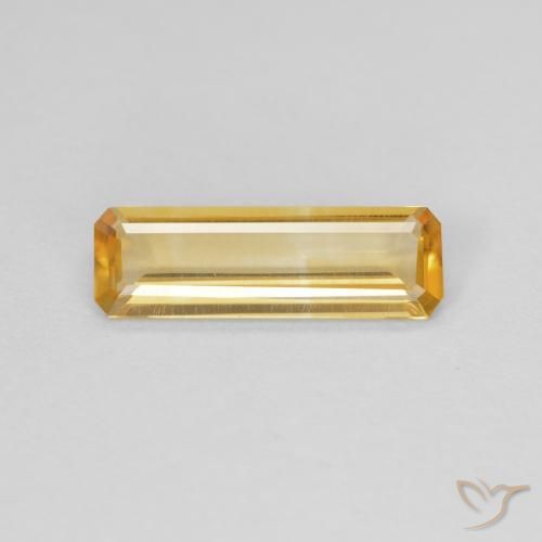 0.87ct Natural Golden Citrine, Emerald Cut, VVS-VS