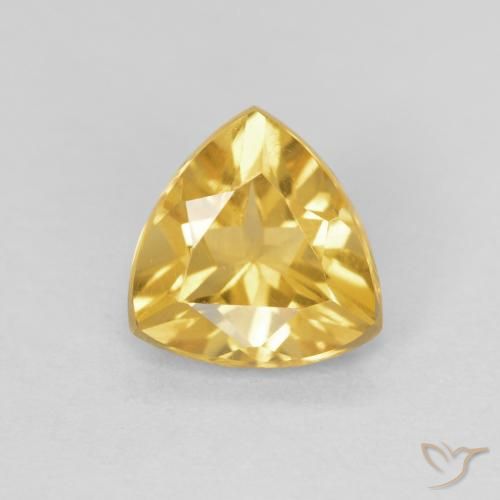 0.88ct Natural Golden Citrine, Trillion, VVS-VS