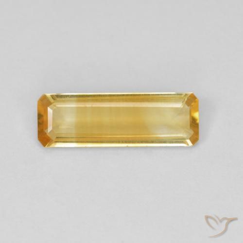 0.98ct Natural Golden Citrine, Emerald Cut, VVS-VS