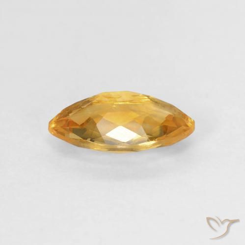 Citrine Gemstone in 9.1 x 5.1 mm Size for Sale, Citrine Stone in Deep Orange-Gold Color