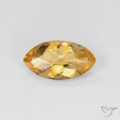 0.82ct Natural Golden Orange Citrine, Marquise, VVS-VS
