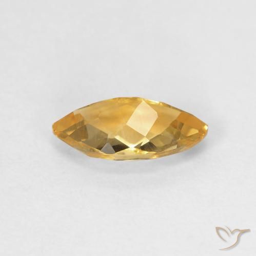 Citrine Gemstone in 9.1 x 5 mm Size for Sale, Citrine Stone in Golden Orange Color
