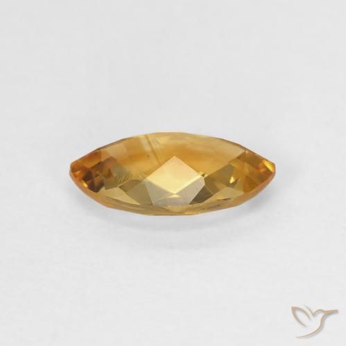 Citrine Gemstone in 9 x 5.1 mm Size for Sale, Citrine Stone in Medium Light-Golden Color