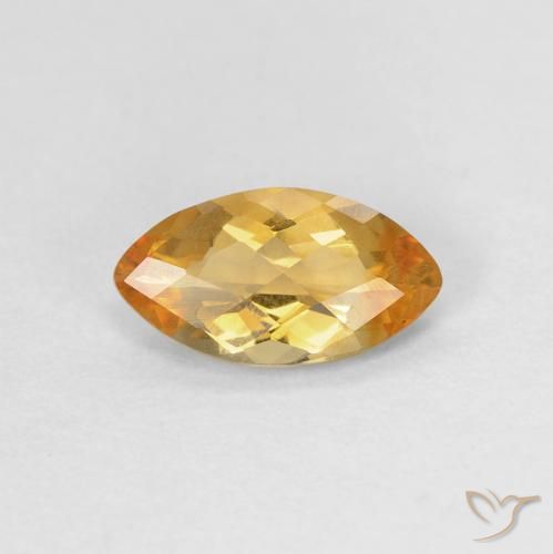 0.74ct Natural Golden Orange Citrine, Marquise, VVS-VS