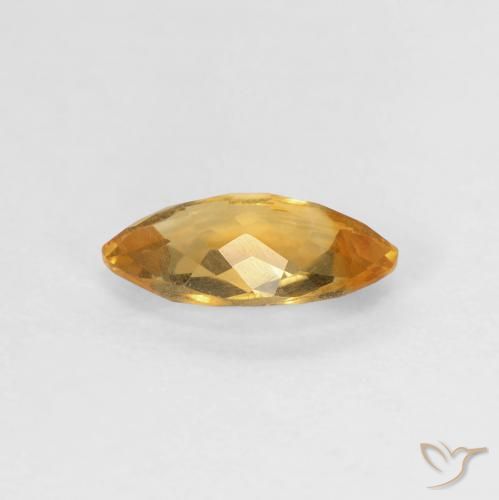 Citrine Gemstone in 8.9 x 4.9 mm Size for Sale, Citrine Stone in Golden Orange Color