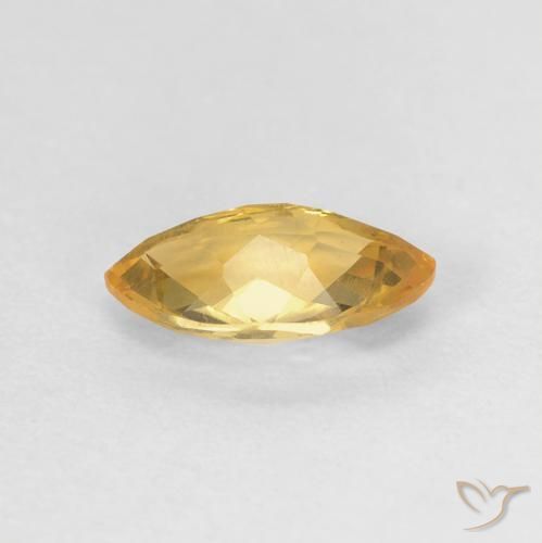 Citrine Gemstone in 9.2 x 5.1 mm Size for Sale, Citrine Stone in Medium Light-Golden Color