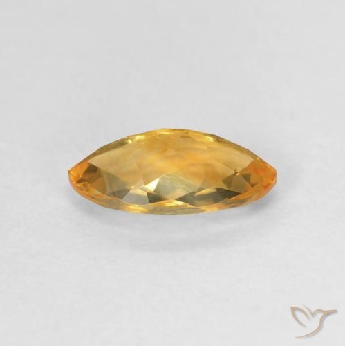 Citrine Gemstone in 9.1 x 5.1 mm Size for Sale, Citrine Stone in Medium Light-Golden Color