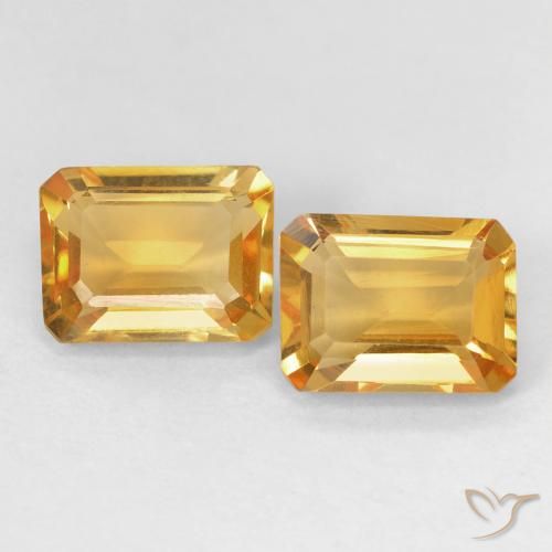 2.82 ct Yellow Citrine, 7.9 x 6 mm Octagon Cut From Brazil, Photo A