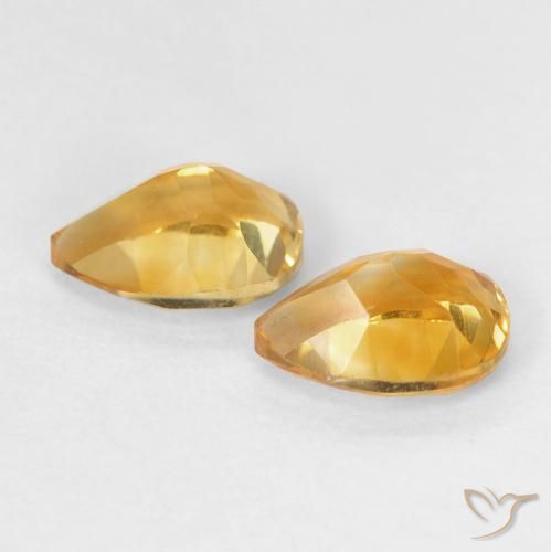 Citrine Gemstones in 7 x 5 mm (calibrated) Size for Sale, Citrine Stones in Orange-Gold Color
