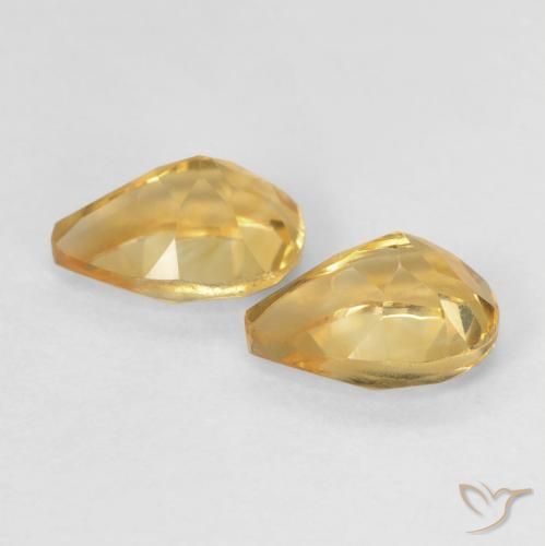 Citrine Gemstones in 7 x 5 mm (calibrated) Size for Sale, Citrine Stones in Orange-Gold Color