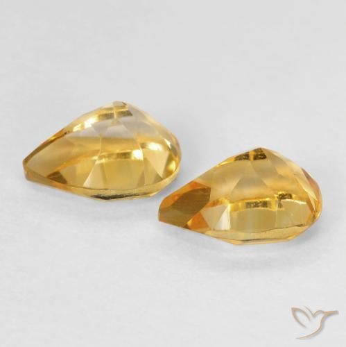 Citrine Gemstones in 7 x 5 mm (calibrated) Size for Sale, Citrine Stones in Orange-Gold Color