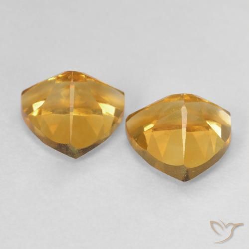 Citrine Gemstones in 6 x 6 mm (calibrated) Size for Sale, Citrine Stones in Golden Color