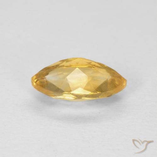 Citrine Gemstone in 9.1 x 5 mm Size for Sale, Citrine Stone in Orange-Gold Color