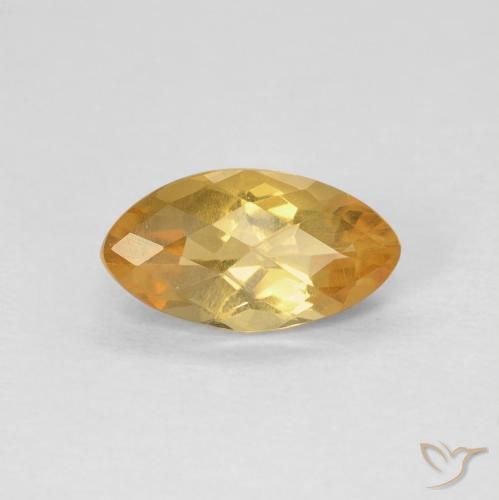 0.92ct Natural Orange-Gold Citrine, Marquise, VS
