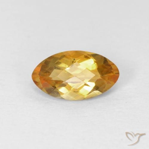 0.92ct Natural Golden Orange Citrine, Marquise, VVS-VS