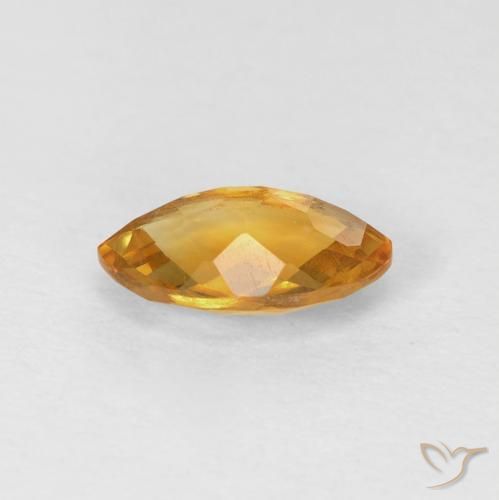 Citrine Gemstone in 9 x 5.1 mm Size for Sale, Citrine Stone in Golden Orange Color